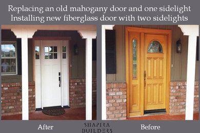 Replacing a Mahagony door with new fiberglass door