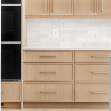 Sherwood Park Custom Home - Rift Cut White Oak with Natural Lacquer