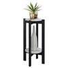 Convenience Concepts Newport Deluxe Plant Stand in Black Wood Finish