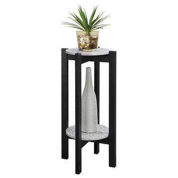 Convenience Concepts Newport Deluxe Plant Stand in Black Wood Finish