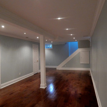 Basement Reno with Full Underpin, 8' Ceilings and Partial Flush Beam
