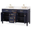 60" Durand Double Sink Navy Blue Bath Vanity