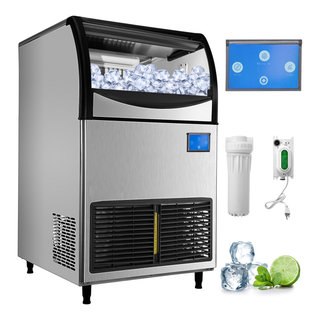 VEVOR Portable Countertop Ice Maker Self-Cleaning with UV Function - 37Lbs/24H