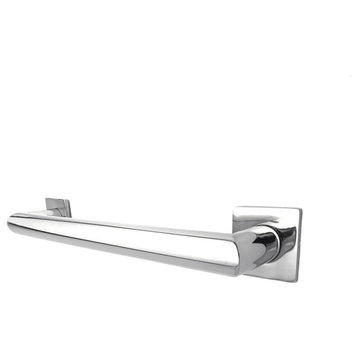 Blended Stainless Steel Mitered Grab Bar, 24", Bright Polished