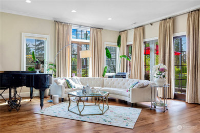 Inspiration for a living room remodel in Seattle