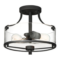 Jedrek 2-Light Semi-Flush, Black