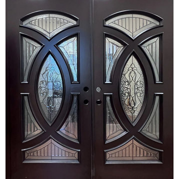 Forever Doors, Exterior Front Entry Composite Door AR06W, 72"x80", BOTH