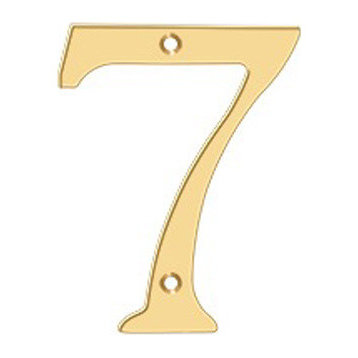 RN4-7 4" Numbers, Solid Brass, Lifetime Brass