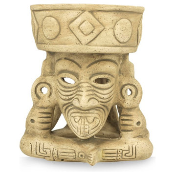 Ancient Fire God Ceramic Figurine