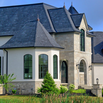 Across the Pond - Front and Side Elevation