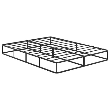 Wichita Black Metal Platform Bed Frame, Queen