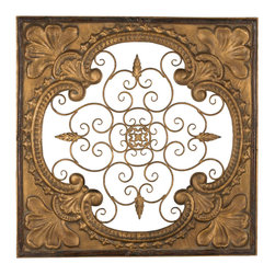 Marion 40739 Wall Hanging Antique Gold Metal Wall Art - Metal Wall Art