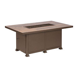 OW Lee Santorini 36" x 58" Chat Height Fire Pit - Fire Pits