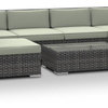 Oahu Outdoor Patio Furniture Sofa Sectional, 7-Piece Set, Beige