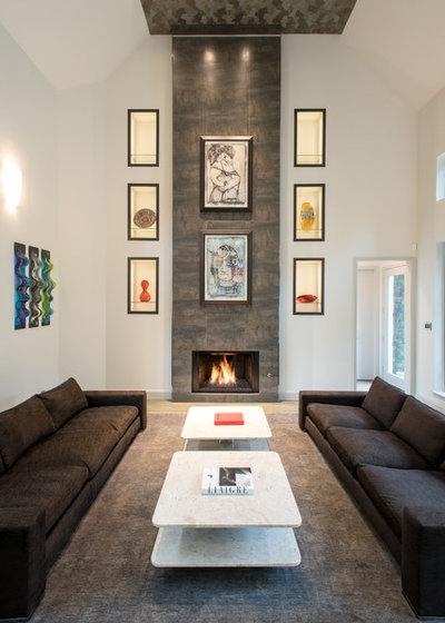 Contemporary Living Room by Kasper Custom Remodeling, LLC