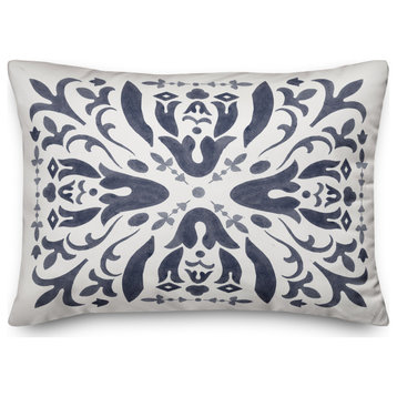 Distressed Floral Pattern 14x20 Indoor / Outdoor Pillow