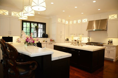 Example of a transitional kitchen design in St Louis