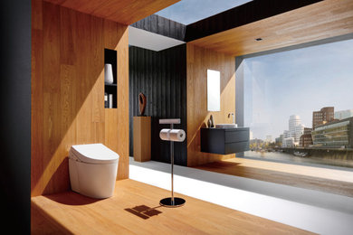 Design ideas for a modern bathroom in Melbourne.