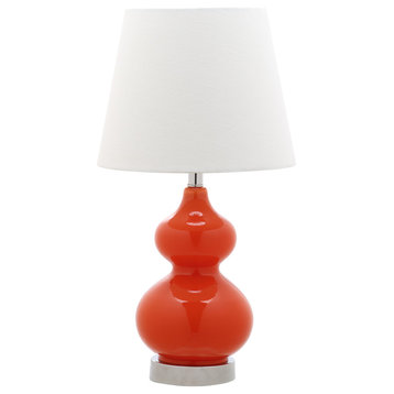 Safavieh Eva Double Mini Table Lamp, Orange