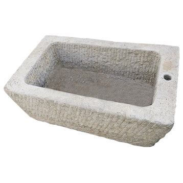 Consigned Old Granite Chiseled Trough Sink