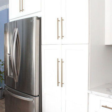 Modern Kitchen with Waterfall Edge by Lauren