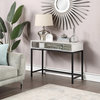 Gabby White and Black One Drawer Console