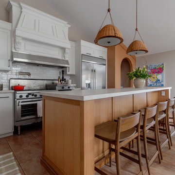 Rift White Oak Island & Custom Painted Rangehood — Caledon ON