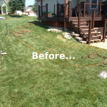 Backyard Makeover with Water Feature