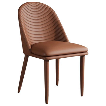 Nordic Design Leisure Backrest Dining Chair, Brown