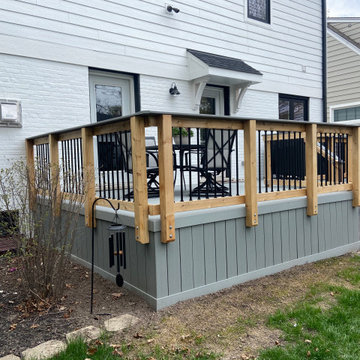 TimberTech Silver Maple Deck with Cedar Rails in Arlington Heights, IL