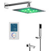 Fontana Flavia Digital Color Changing LED Rainfall Shower Set, 12"