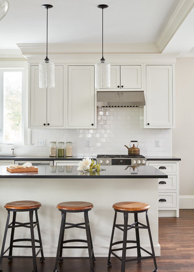 Transitional Kitchen by Sarah C. Interiors