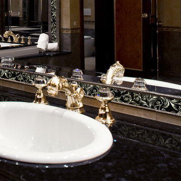 Hand-Carved Marble Border- Nero Florino