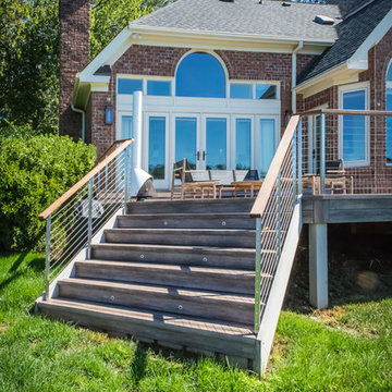 Expansive deck for outdoor entertaining and enjoying the water view