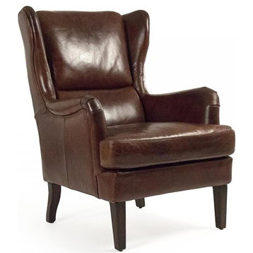 Wingback Chair WIng FELICIE Chocolate Brown