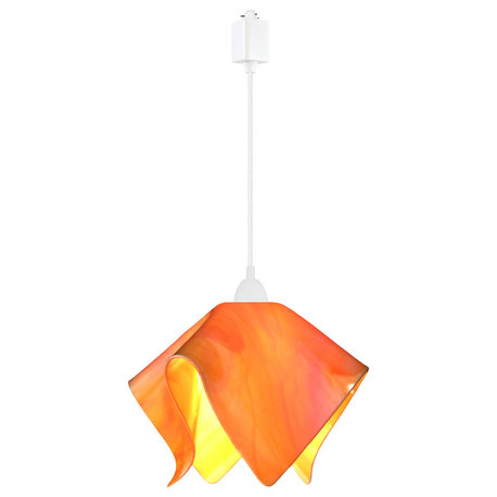 Jezebel Radiance Flame Large Track Light, Tangerine