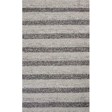 Cortico 6158 Gray, White Landscape Rug, 5'x7'