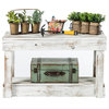 Barnwood Entry Bench, White