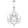 Prussian Neoclassic Chandelier, 60"x37", Gold Leaf Finish
