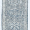 NuStory Bungalow Hand Knotted Abstract Runner in Light Blue, Runner - 2'6x8'
