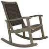 Gray Wash Eucalyptus and Driftwood Gray Wicker Rocking Chair