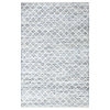 Blue Jeans and Cotton Flat Weave Rug, 4'x6'