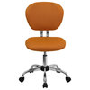 MFO Mid-Back Orange Mesh Task Chair with Chrome Base