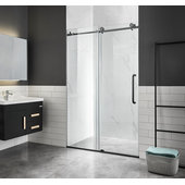 Ren Selections 60 in W x 78-3/4 in H Sliding Shower Door with Premium Satin Nickel Finish, Size: 60 inch 73SGP