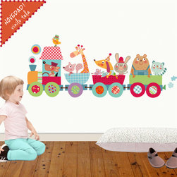 Vinilo infantil de tela Tren M&aacute;gico - Wall Decals