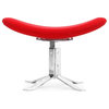 Zuo Modern Petal Occasional Chair With Ottoman in Red