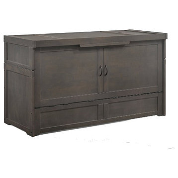 Night & Day Furniture Murphy Cube Cabinet Bed Queen, Stonewash