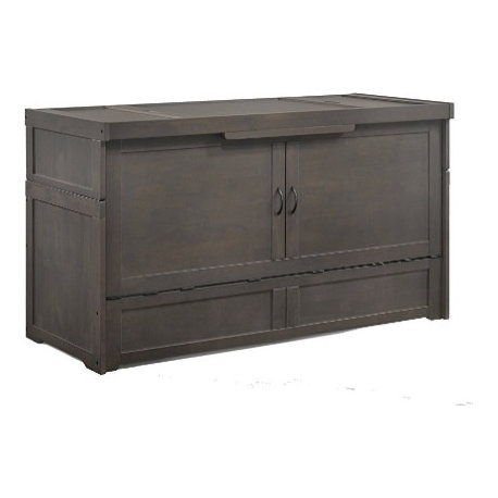 Night & Day Furniture Murphy Cube Cabinet Bed Queen, Stonewash