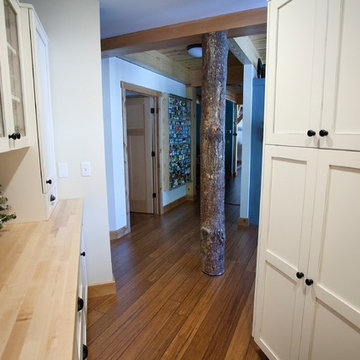 timber frame tree trunk support
