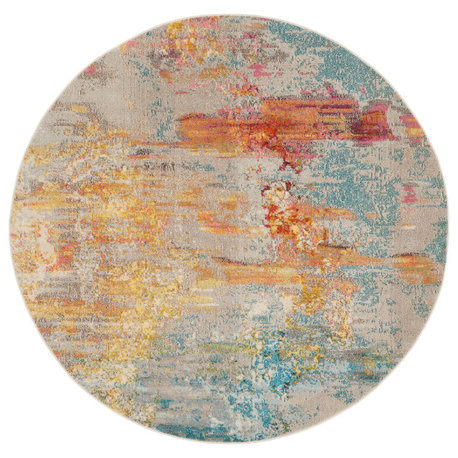 Nourison Celestial 10' x Round Sealife Modern Indoor Area Rug